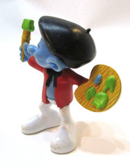 Vintage 2011 Painter Smurf 3″ McDonald’s Movie Action Figure 10 Smurfs Artist