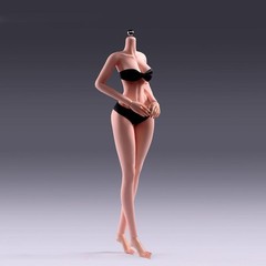YM503 1/6 Large Breast Thin Waist Girl 12″ Female Action Figure Body Hands FooKB
