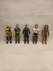 GI Joe General Hawk Footloose Bazooka Low Light Taurus Hasbro Vintage Fig Lot x4
