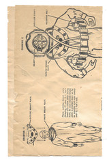1969 GI JOE VINTAGE GI JOE DEEP SEA DIVING EQUIPMENT INSTRUCTIONS ORIGINAL RARE