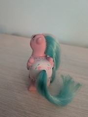 My Little Pony G1 PAIR-Vintage Baby Dots N Hearts and RARE Baby Shovels