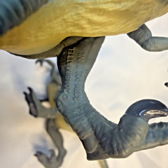 Set Of 2 Jurassic World Velociraptor Gray and Blue Dinosaur Mattel