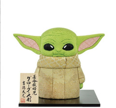 Yoshitoku Star Wars Grogu Baby Yoda Kimekomi Doll Figure W3.5in H3.1in D2.8in