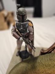 Jabba The Hutt And Throne Scum and Villainy Sideshow 1/6 Scale + Hot Toys Boba