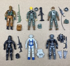 GI Joe Vintage Figure Lot of 6 Flash Short Fuze Roadblock Baroness Eels Snowserp