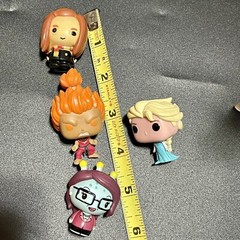 Mini Figure Lot x4: Harry Potter GINNY, Funko Pop UNITY, AKUMA & ELSA Miniatures