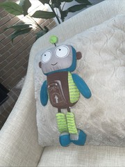 Bits i Bots Botsy Robot Marv Plush Rattle Toy 12”