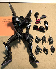 Neon Genesis Evangelion Kaiyodo Figures Lot Of 9 + Accessories AS IS