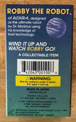 1997 Forbidden Planet ROBBY THE ROBOT “Wind-Up Action” By Rocket USA (A9)