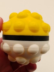 Pokemon Nintendo Knobby Silicone Yellow Pokeball Stress Ball, Fidget Ball