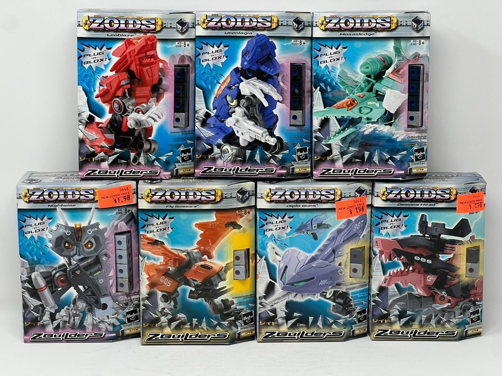 Hasbro Zoids / Z Builders / BLOX / Model Kits / Unassembled / CIB / LOT of 7(B)