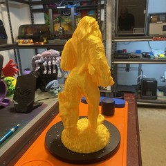 3D Printed Yellow Bigfoot Figurine