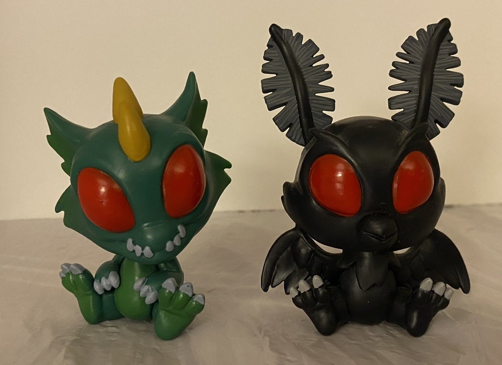 Cryptkins Unleashed- Mothman Human Moth Monster- and El Chupacabra- 2.25 inch