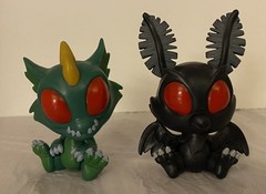 Cryptkins Unleashed- Mothman Human Moth Monster- and El Chupacabra- 2.25 inch