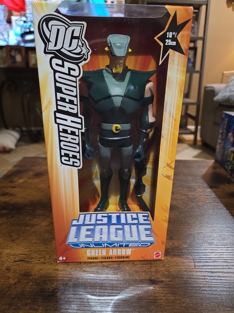 Green Arrow 10″ Figure 2005 Mattel Justice League Unlimited JLU DC Heroes