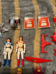 Vintage PANOSH PLACE VOLTRON KEY Lot Parts Weapons Helmet accessories set figure