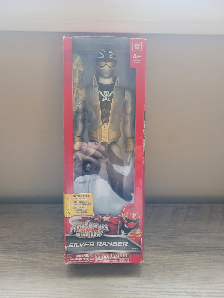 New Bandai Power Rangers Super Megaforce 12″ Inch SILVER RANGER #3807 FIGURE