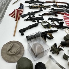 Accessories Lot 12″ GI Joe Military Guns Head Gear GI3