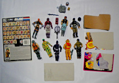 LOT Vintage GI Joe Action Figures Weapons File Cards 80s 90s 00s JUNK PART LOT