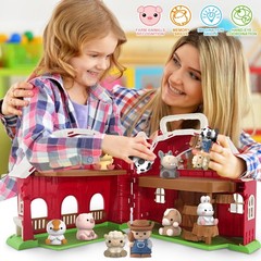 Toys for 1 2 3 Years Old Boys and Girls, Big Barn Playset with Farm Animal, P…