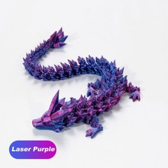 3D Printed Crystal Articulated Dragon Home Office Desktop Fish Tank Fidget Toys