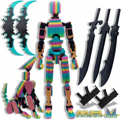 5.2 Inches T13 3D Action Figure with Dog Set Titan Nova 13 Robo 13 Action Figure