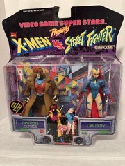1998 Toy Biz X-Men vs Street Fighter GAMBIT vs CAMMY Video Game Super Stars