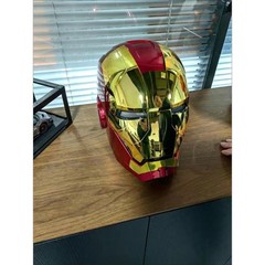 US!!! 2024 Iron Man MK5 1:1 Helmet Wearable Voice-control Mask Cosplay Gold Gift
