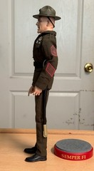 2001 Sideshow Toy Talking Gunnery Sgt. R. Lee Ermey 12″ Action Figure & Stand!