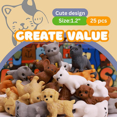 Tiny Dog and Cat Figurines – Small Animal Toys in Bulk – Little Pet Toys – Tiny