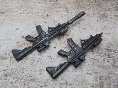 Custom 1:12 Scale Weathered HK 416 Assault Rifle Combo Set for 6″ Marvel Legends