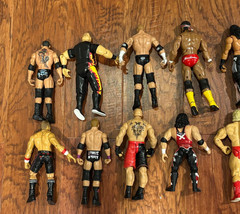 Lot of WWE WWF Action Figures and Cards (1 Autographed) Brock Lesnar,Ric Flair