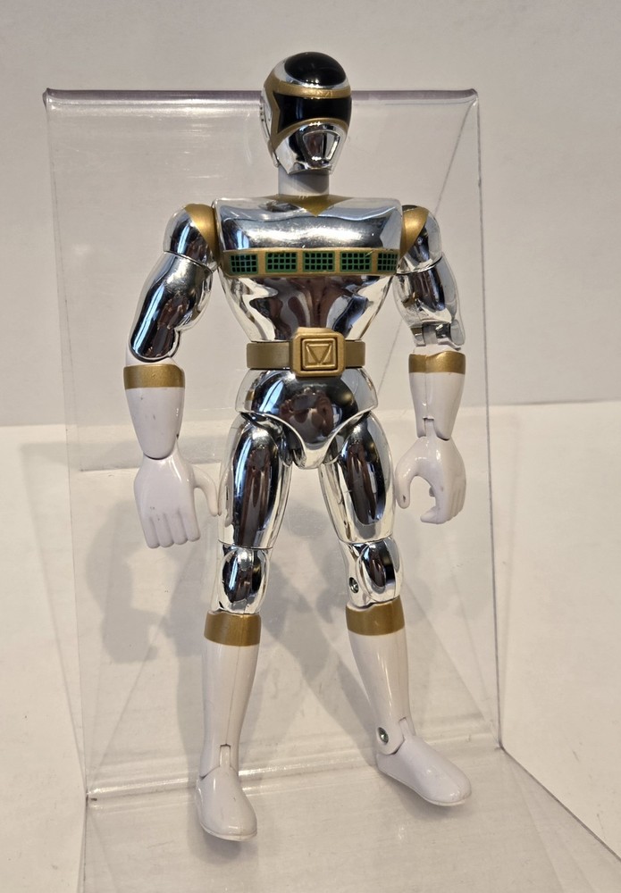 Bandai 1998 Power Rangers In Space 8″ Silver Ranger Action Figure