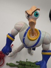 RARE Earthworm Jim Figure Video Game 90s Vintage Retro w/ Head that Pops Off