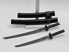 3d Printed STORM SHADOW SWORDS/SHEATH 1:12 6″ GI Joe Classified/Marvel Legends