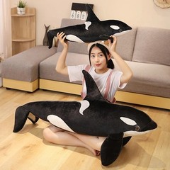 New Lifelike Orcinus Orca Black Killer Whale Plush Toy Stuffed Sea Animals Gift