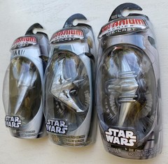 Star Wars Titanium Series Die-Cast Naboo Royal Starship Cruiser Amidala’s Lot x3