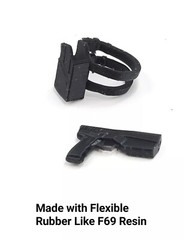 3d Print LEFT SIDE MAXIM HOLSTER &GUN 1:12 6″ GI Joe Classified/Marvel Legend