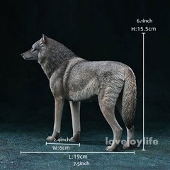 JXK 1/6 Arctic Wolf Model Canis Lupus Arctos Figure Wild Animal Collector Decor