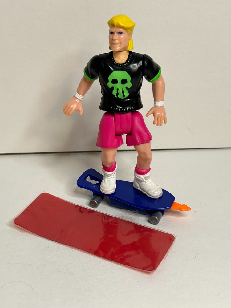 Vtg James Bond Jr Gordo Leiter Fig 1990 Skateboard Action Figure Complete TFTP04