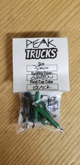 Peak Fingerboard Trucks 32mm Green. Handmade Bushings, Stickers Nuts Bults Tool