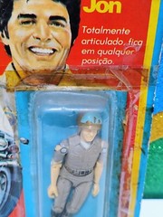 Glasslite Chips Jon Vintage Figure + Original Card. Ultra RARE!! Brazil 80’s