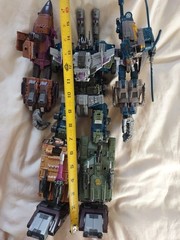 Warbotron Combaticons 3rd Party Bruticus Set (5)-WB01 Complete (Broken Wheel)