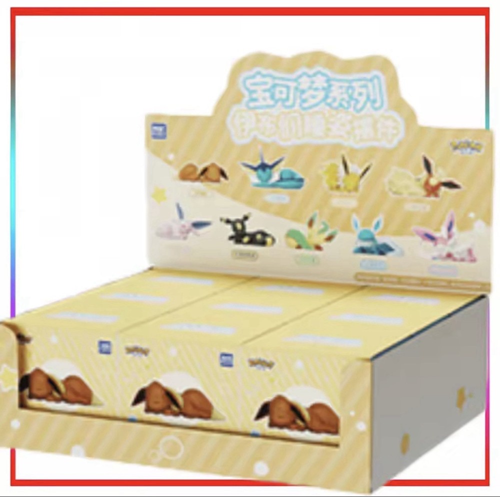 Toptoy Eevee Sleepy Position Blind Box Toy Pokemon (Full Set 9 Boxes Total)