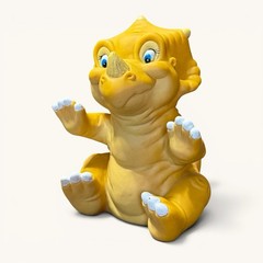 Vintage The Land Before Time CERA Dinosaur Rubber Hand Puppet 1988 Pizza Hut Toy