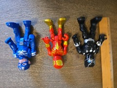 Hasbro Playskool Heroes Captain America, Black Panther, Red Gold Spiderman See