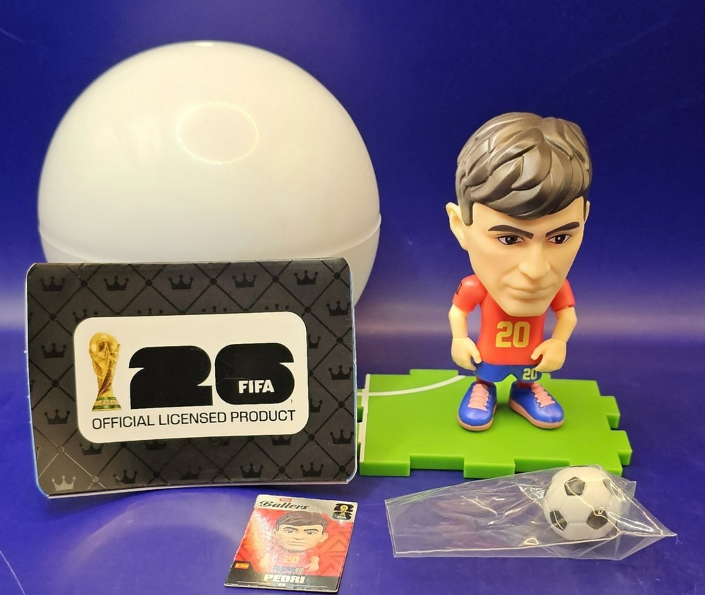 ZURU FIFA World Cup Soccer Figure Ballers Pedri Spain Football NEW Open Box-Read