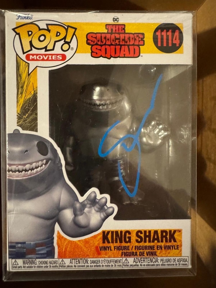 Steve Agee signed King shark suicide squad Funko 1114