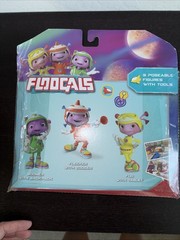 FLOOGALS 3-Pack Figure & Tool Set Fleeker Flo & Boomer Accessories Just Play NEW