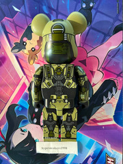 Bearbrick Halo Master Chief 400% Green (NO BOX)